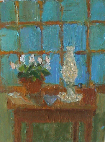 White Lamp with Cyclamen - 500k