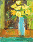 Yellow Flowers in Blue Vase - 50K